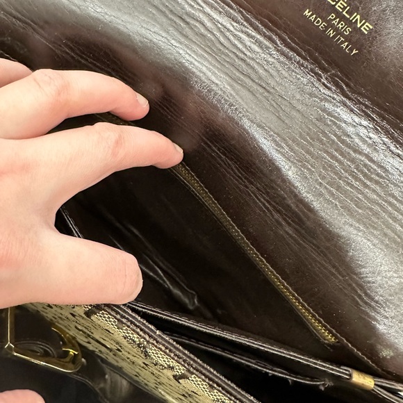Vintage Celine canvas and leather brown bag - Picture 11 of 16